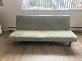 Armless Corduroy Green Couch For Sale