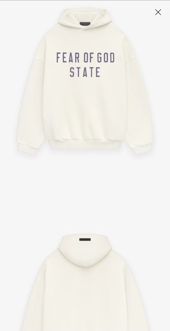 Essentials: FEAR OF GOD STATE- Fleece Hoodie