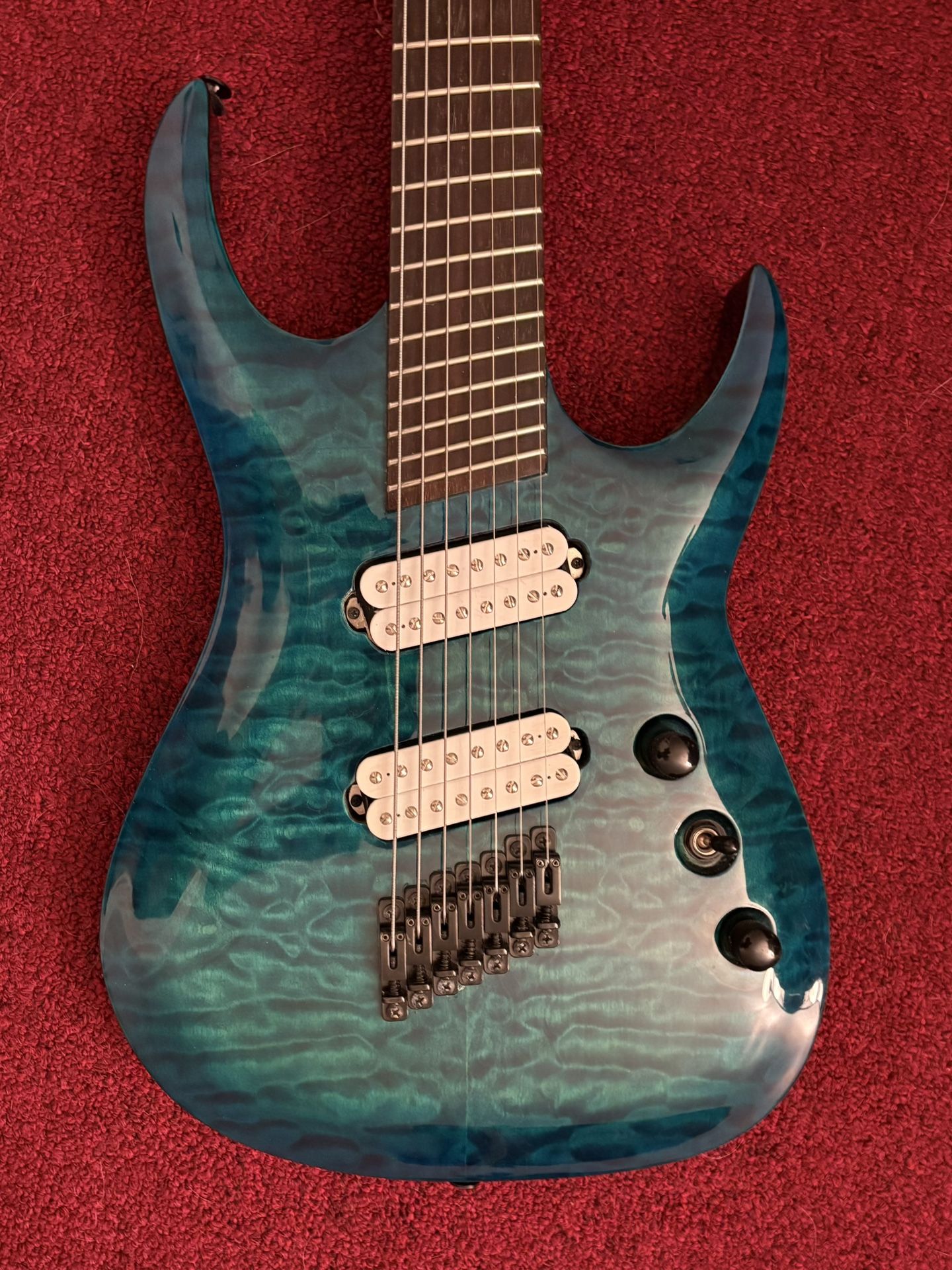 Agile Pendulum multiscale 7 string with Bareknuckle Juggernaut pickups