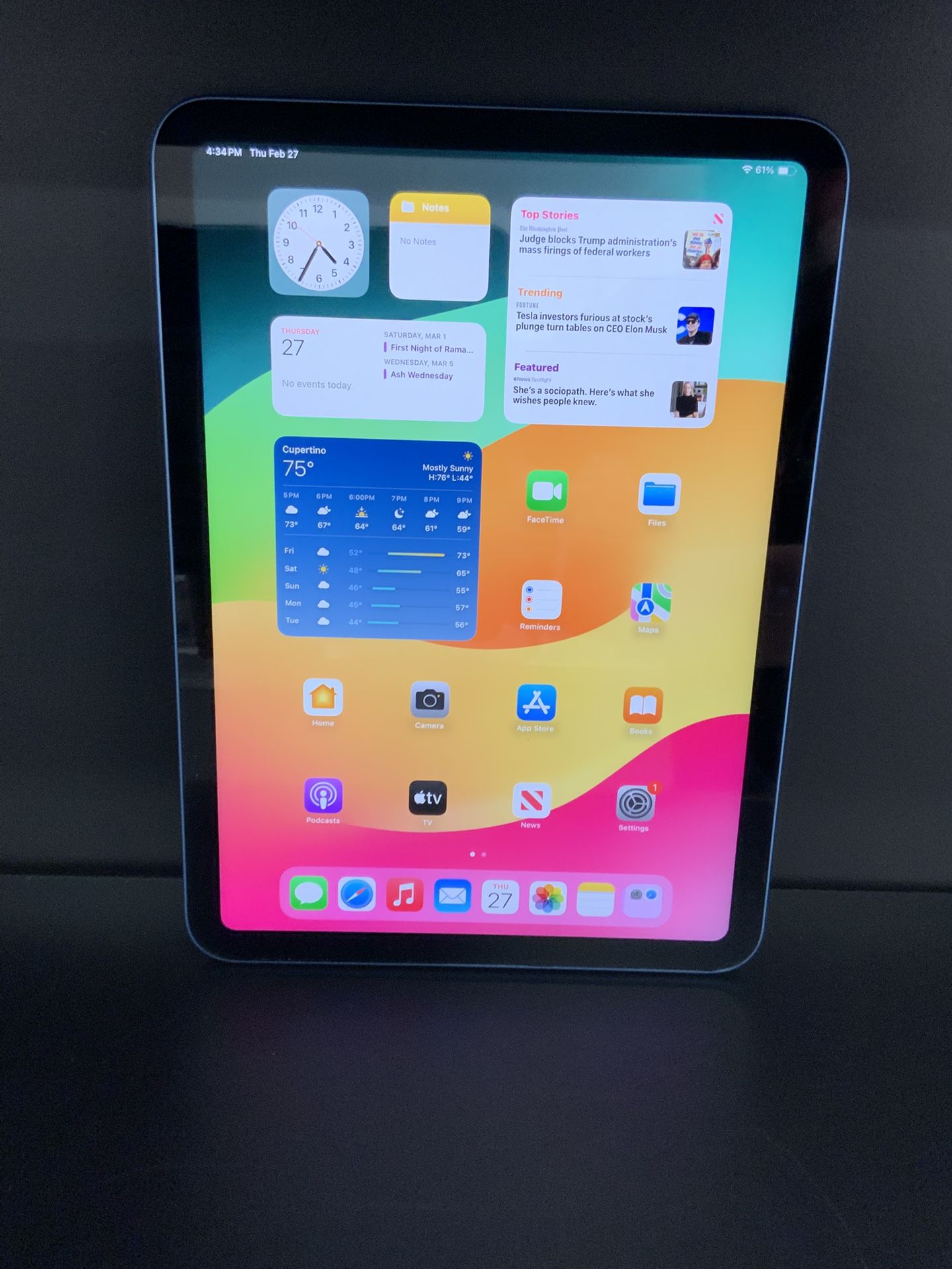 10th Generation iPad 256GB Wi-Fi Only