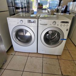 LG Front Load Washer & Dryer Set – Clean & Fully Working