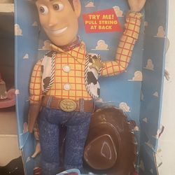 Original 1995 1st Edition Vintage Pull String Talking Woody In Box 