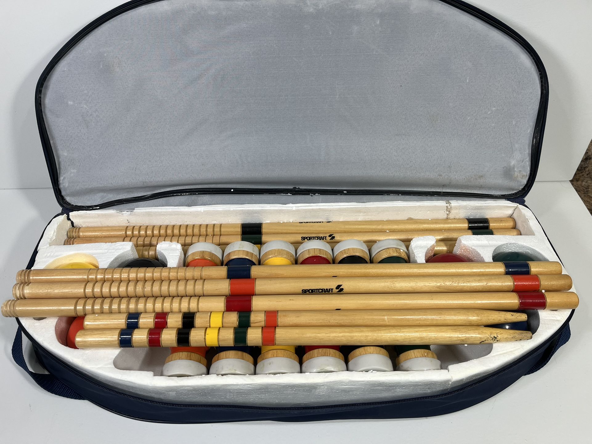 Croquet Set by Sportscraft, Portable Travel Case Outdoor Game, 6 Player