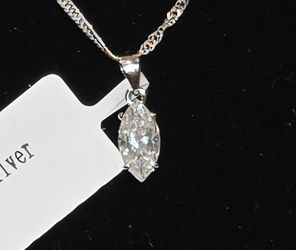 ✨ Certified 1 Carat Moissanite Necklace – 925 Sterling Silver ✨