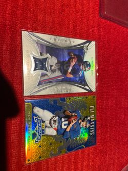Two card lot Eli Manning NFL football