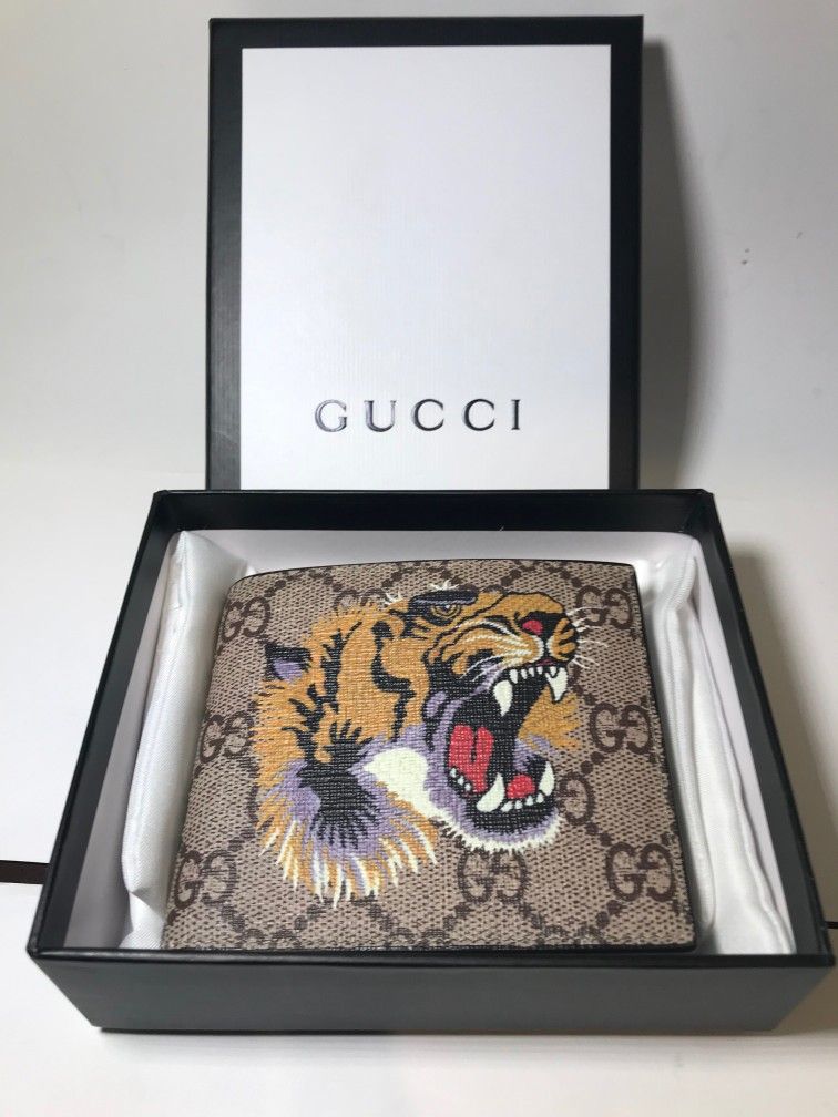 Gucci Brown GG Supreme Tiger Wallet 