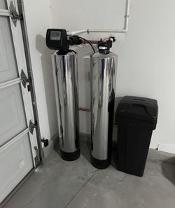 Large Dual Tank High Quality Stainless Steel 10 Stage Salt Water Softener System with RO Alkaline Kitchen Filter
