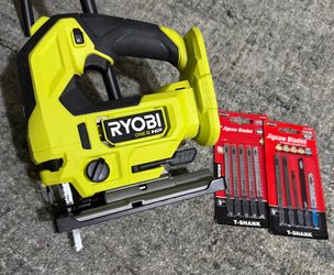 Like New Ryobi 18V Brushless Cordless Jigsaw with 2 packs New Blades!