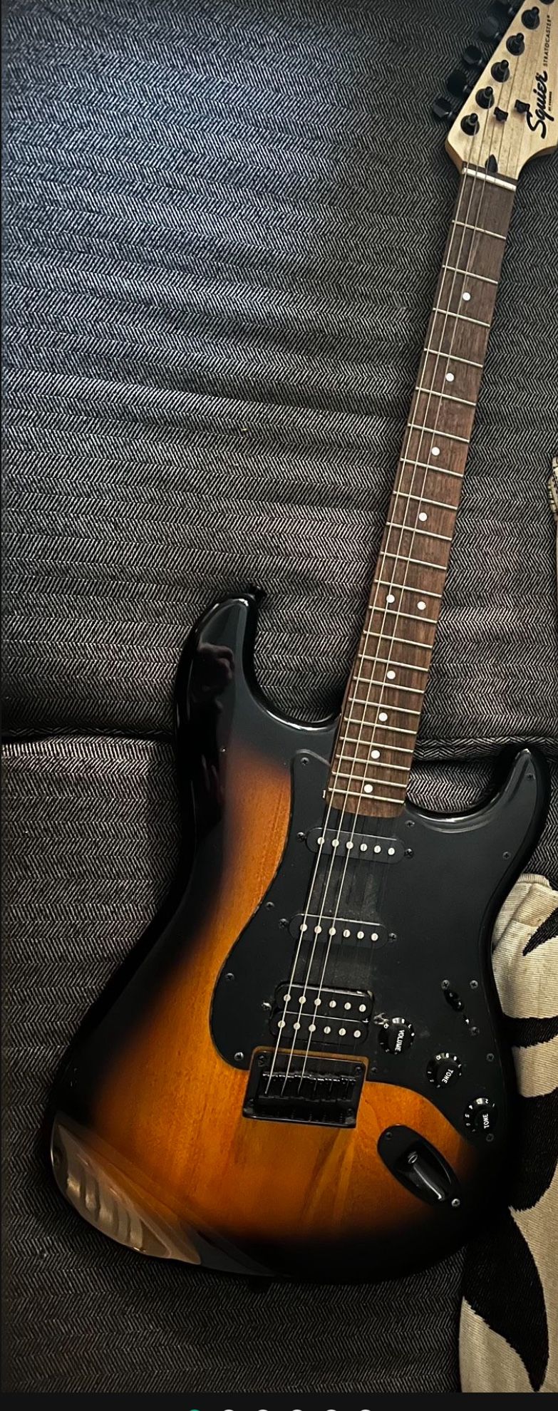 Squire stratocaster (electric guitar)