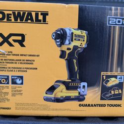 DEWALT 20V MAX XR 1/4” Impact Driver $154 Tool Only or $194 Kit (PowerStack 4.0Ah)