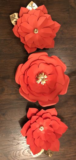 Red Paper flowers 🌹