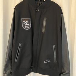 Nike 25th Anniversary North America Employee Bomber Destroyer Varsity Wool Leather Jacket XXL