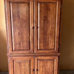 Beautiful Solid Wood Armoire For Sale