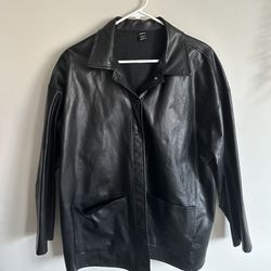 Women’s Oversized Faux Leather Coat