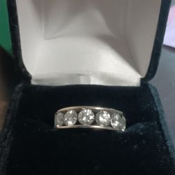 6 Stone  14K White Gold