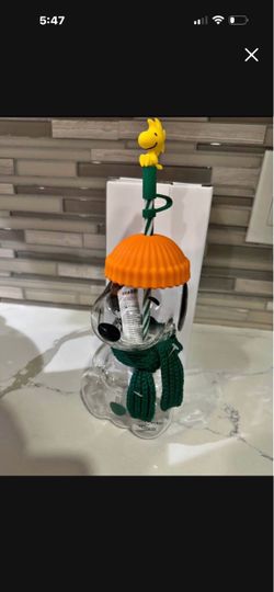 Starbucks Snoopy Glass Cold Cup