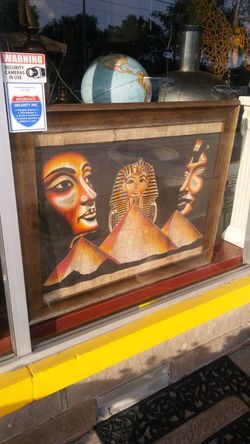 Egyptian picture in frame