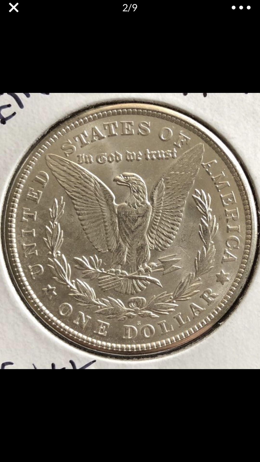 BRILLIANT UNC 1921 -S MORGAN SILVER DOLLAR