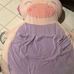 Big Floor Plush Unicorn Pillow 