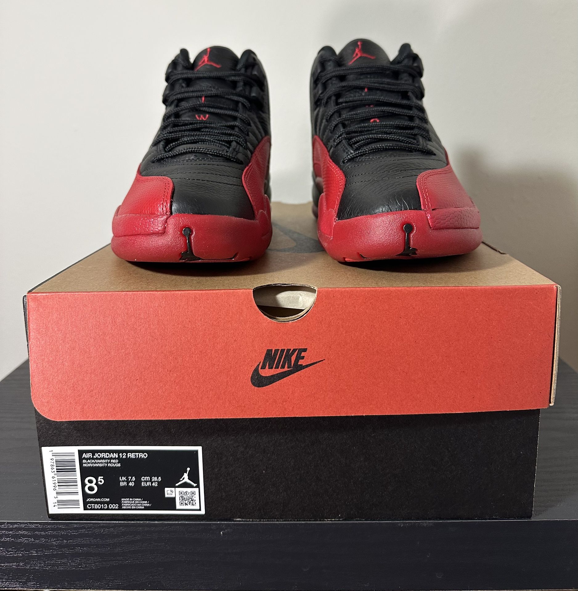 Jordan 12 Flu Game (2025) - Brand New Size 8.5M
