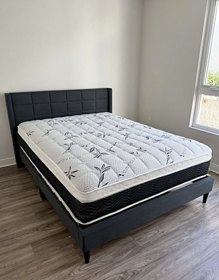 Queen Size Pillow Top Bamboo Brand Mattress New