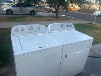 Whirlpool washer and electric dryer in  working great!  50$ delivery 30 day warranty