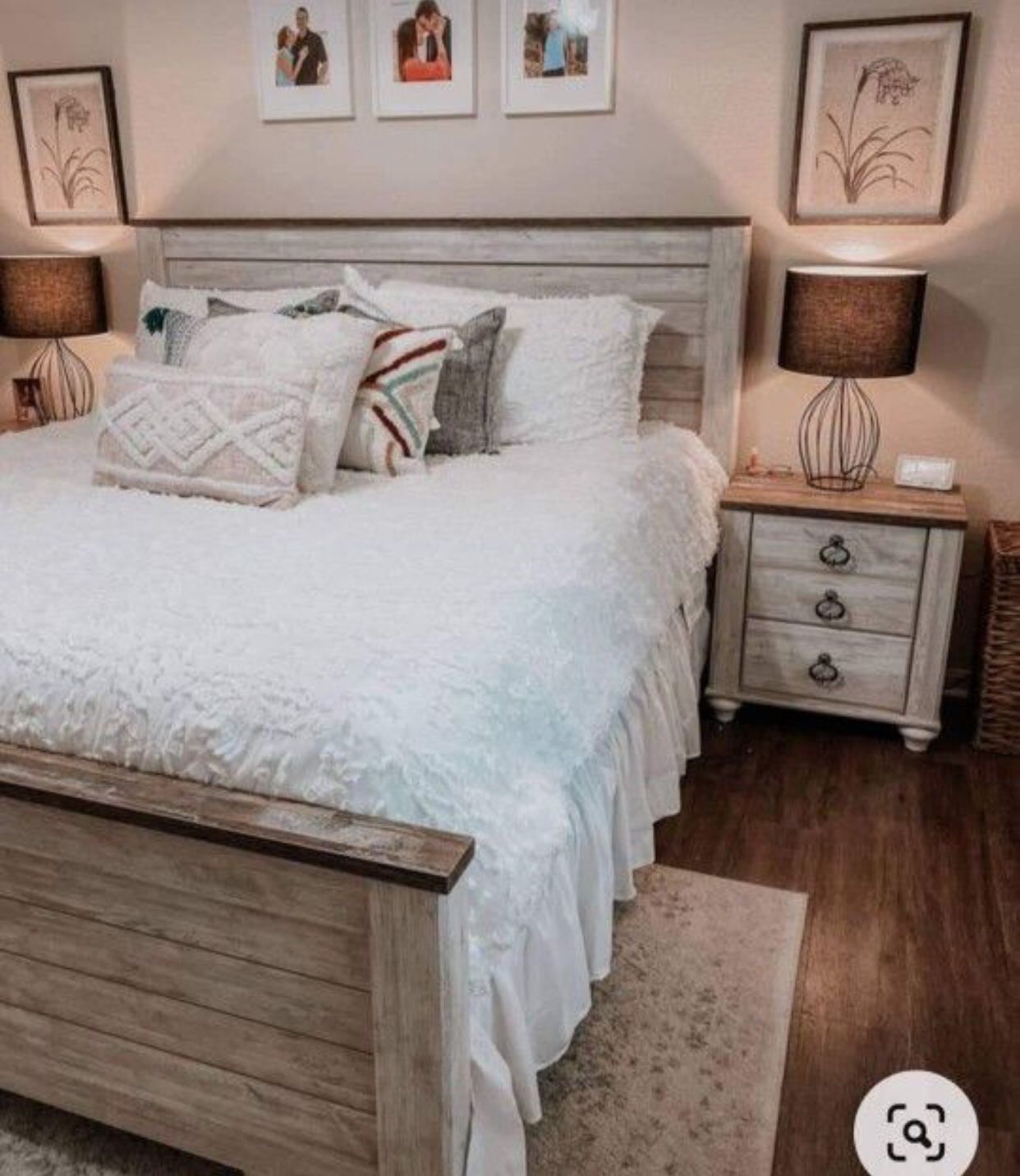 Natural Brown/ Off White Queen Panel Bed, Nightstand , Dresser Mirror Bedroom Set β
Brand New π₯ Delivery Avilable π