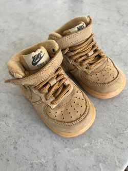 Nike Air Force 1 Mid WB Wheat/Flax TD Toddler Size 4c AH0757-203
