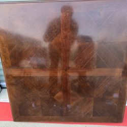 Vintage Solid Wood Dining Table – Dark Mahogany Finish (Used)