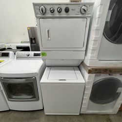WHIRLPOOL STACKABLE WASHER AND GAS DRYER
