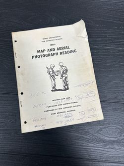 Vintage 1955 US Army Infantry School Map & Aerial Photograph Reading Manual MR-3