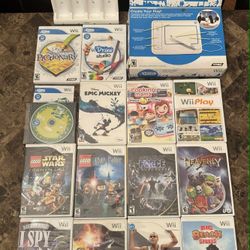 Nintendo Wii Bundle Lot of 14 games  + U Draw Game Tablet - Epic Mickey Lego Harry Potter Star Wars