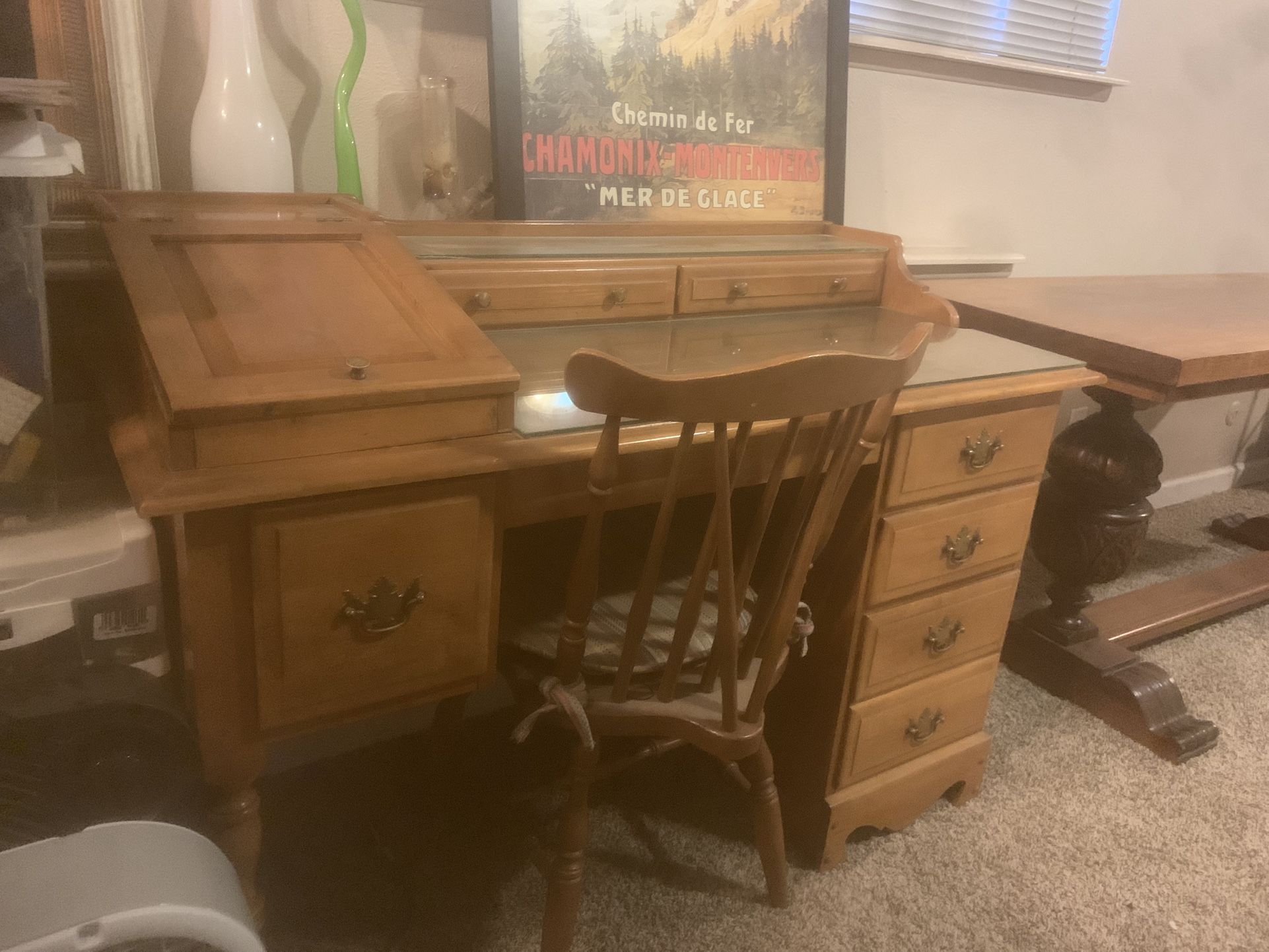 Antique Oak Desk 