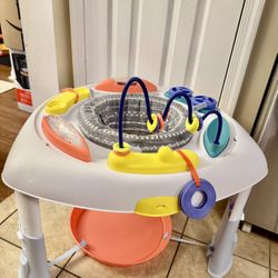 2-in-1 Sit, Spin & Stand Entertainer - 360 Seat and Activity Table。