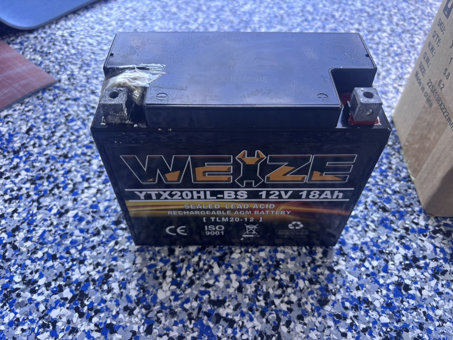 Motorcycle Battery YTX20HL-BS. 12 V18 Ah