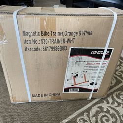 Magnetic Bike Trainer , Orange and White