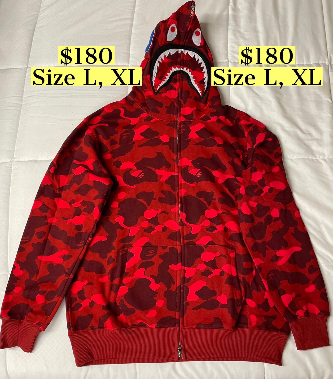 Bape Hoodie Size L & XL Brand New