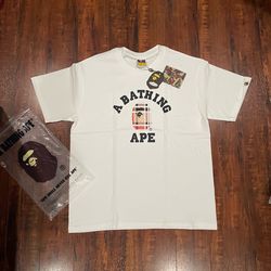 Bape check t-shirt white