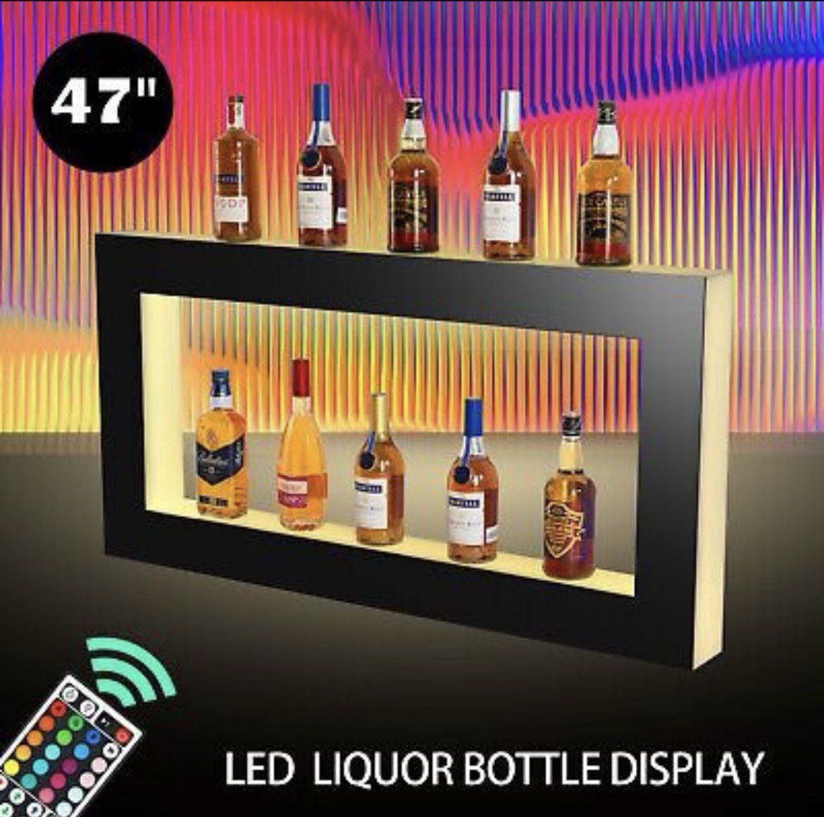 LED Lighted Bottle Display, 48" Square Lighted Display. $100.00 FIRM!!