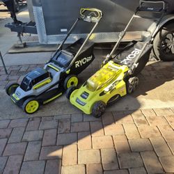 RYOBI 40VOLT LAWN MOWER 75$ PIC 