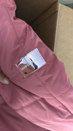 Calvin Klein Girl Pink Jacket With Fur