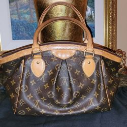 LOUIS VUITTON TIVOLI PM TOP HANDLE ZIP SATCHEL HANDBAG MONOGRAM CANVAS 