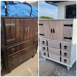 Restored Wood Dresser Chest 