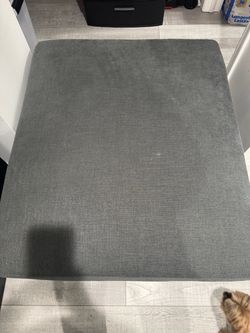 Gray Fabric Ottoman