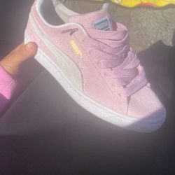 pink Puma Suedes