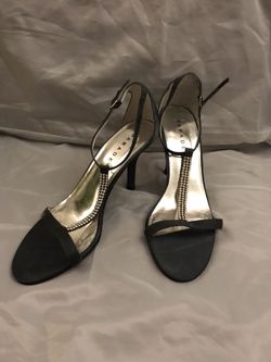 Rhinestone High Heels 3in 8.5M Leather Sole