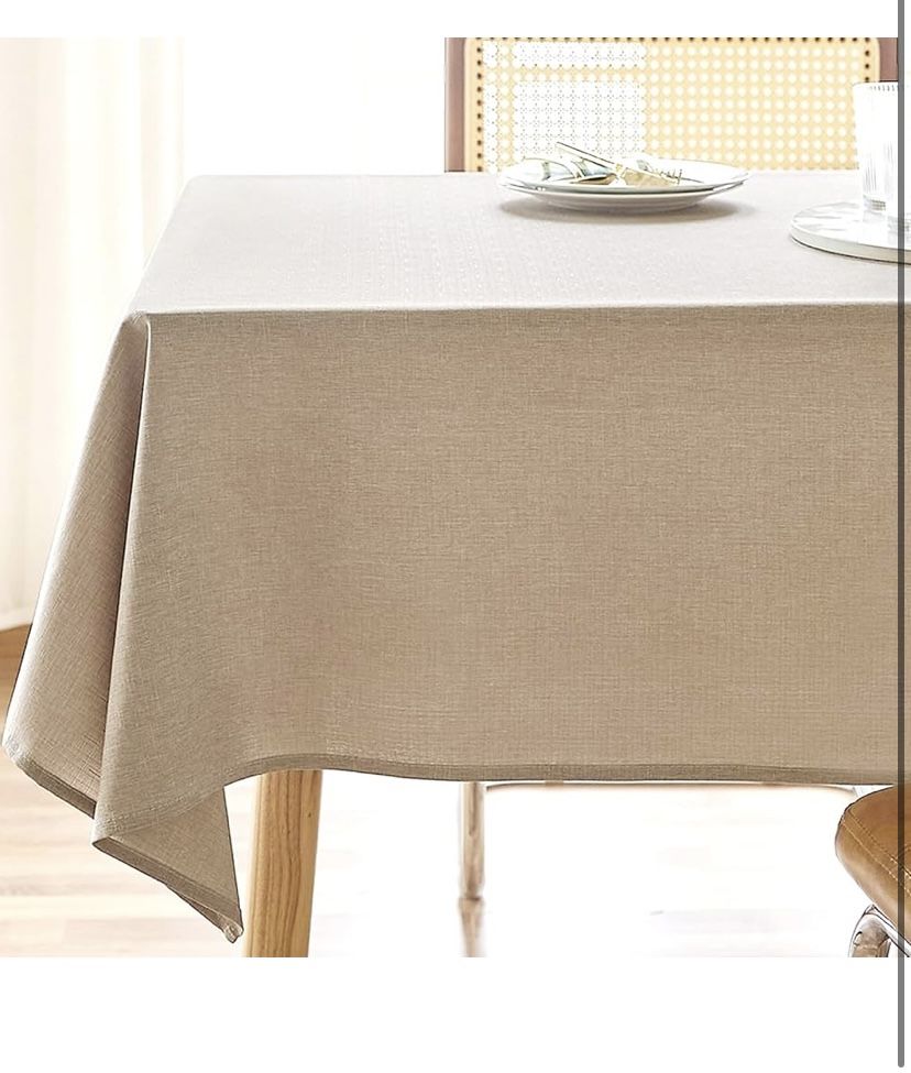 Tablecloth Rectangle 52x70 Waterproof Spill-Proof Wipeable Table Cloth Wrinkle Free Dining Table Cover for Birthday Farmh