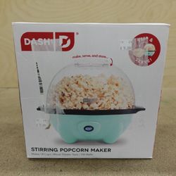Dash 4.5 Qt Stirring Electric Popcorn Popper w/ Serving Bowl Lid