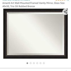 Amanti Art Wall Mounted Framed Vanity Mirror, Glass Size 40x30, Trio Oil Rubbed Bronze

 Vanity Mirror, Gla Bronze

￼

￼

￼

￼

￼

￼


