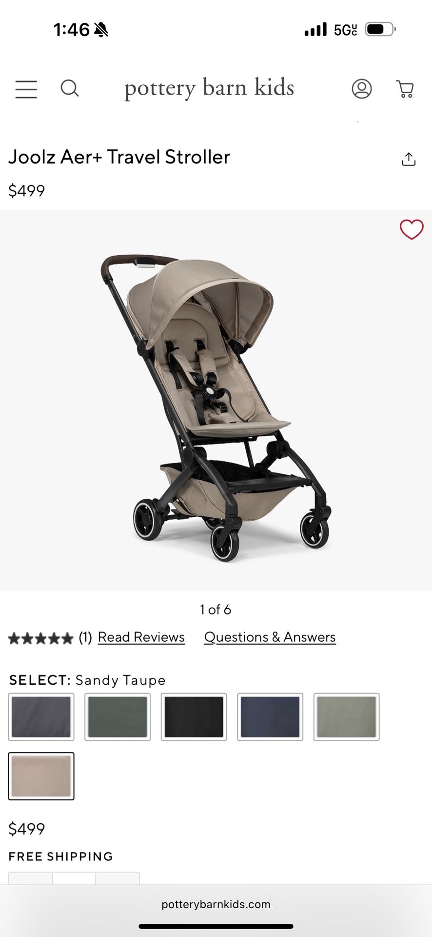 Joolz Aer + Stroller in Sandy Taupe